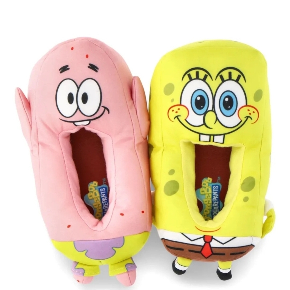 NWT SpongeBob and Patrick Character Slippers - Kids Sizes